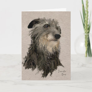 Cartes Pour Fêtes Annuelles Scottish deerhound Twilight