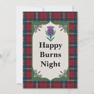 Cartes Pour Fêtes Annuelles Scottish Happy Burns Night Greys