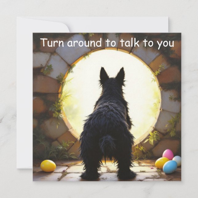 Cartes Pour Fêtes Annuelles Scottish Terrier chien - Pâques (Devant)