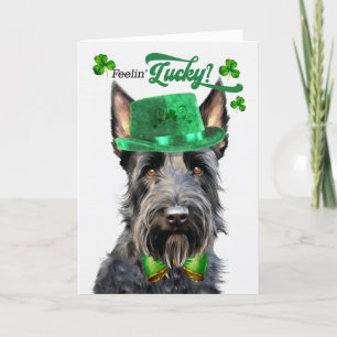 Cartes Pour Fêtes Annuelles Scottish Terrier Dog Lucky St Patrick's Day