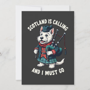 Cartes Pour Fêtes Annuelles Scottish Terrier Dog Scotland appelle et je dois