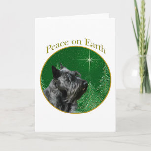 Cartes Pour Fêtes Annuelles Scottish Terrier Peace