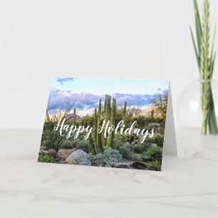 Cartes Pour Fêtes Annuelles Scottsdale Succulent Sunset, Joyeuses Fêtes