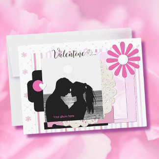 Cartes Pour Fêtes Annuelles Scrapbook romantique Photo Valentine