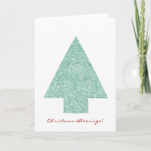 Cartes Pour Fêtes Annuelles Scribble Arbre de Noël