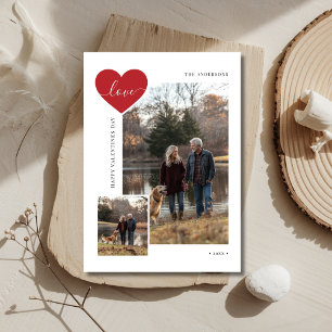 Cartes Pour Fêtes Annuelles Script Amour Animal de Compagnie Rustique Famille