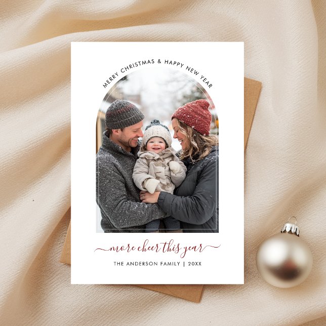 Cartes Pour Fêtes Annuelles Script Baby Plus Cheveux Cette Année Photo Noël (Créateur téléchargé)