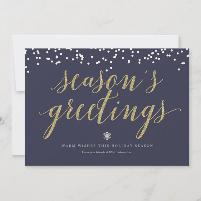 Cartes Pour Fêtes Annuelles Script Bonnes Fêtes (Devant)