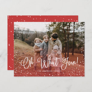 Cartes Pour Fêtes Annuelles Script de neige moderne 2 photo