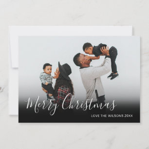 Cartes Pour Fêtes Annuelles Script de Noël minimaliste moderne pour photo de f