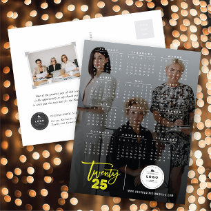 Cartes Pour Fêtes Annuelles Script de pinceau de typographie moderne 2025 Cale