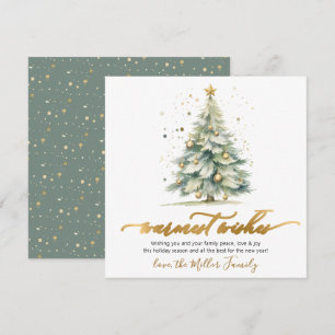 Cartes Pour Fêtes Annuelles Script de souhaits les plus chauds Arbre de Noël n