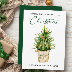 Cartes Pour Fêtes Annuelles Script d'encre de calligraphie d'arbre de pin d'aq