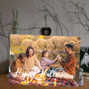 Cartes Pour Fêtes Annuelles Script Éffrayant moderne Joyeux Halloween photo