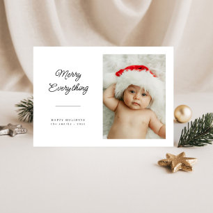Cartes Pour Fêtes Annuelles Script manuscrit Joyeux tout bébé photo