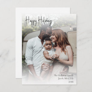 Cartes Pour Fêtes Annuelles Script manuscrit moderne photo complète