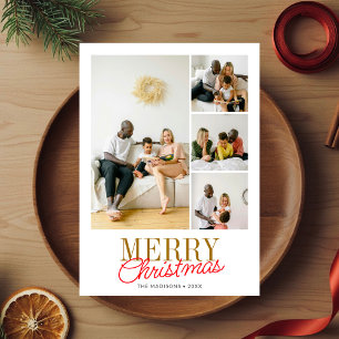 Cartes Pour Fêtes Annuelles Script manuscrit Serif Joyeux Noël 5 Photo