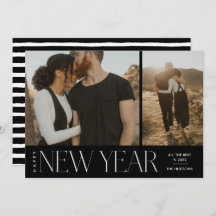 Script minimal moderne Joyeux Nouvel An Photo Holi