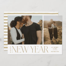 Script minimal moderne Joyeux Nouvel An Photo Holi