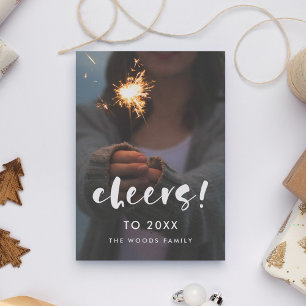 Cartes Pour Fêtes Annuelles Script moderne Bravo à la photo du Nouvel An 2026