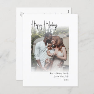 Cartes Pour Fêtes Annuelles Script moderne Joyeux jours fériés Vertical Faded 