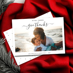 Cartes Pour Fêtes Annuelles Script moderne minimal Photo simple et tendance