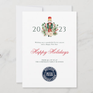 Cartes Pour Fêtes Annuelles Script moderne Noisette Happy Holidays Business