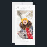Cartes Pour Fêtes Annuelles Script photo minimaliste Joyeux Noël<br><div class="desc">Script photo minimaliste Joyeux Noël. Disponible numériquement et imprimé. Moderne et minimaliste,  avec un script stylé pour Joyeux Noël. Remplacez l'exemple d'image par le vôtre et personnalisez le reste des mots de chaque côté,  au besoin.</div>