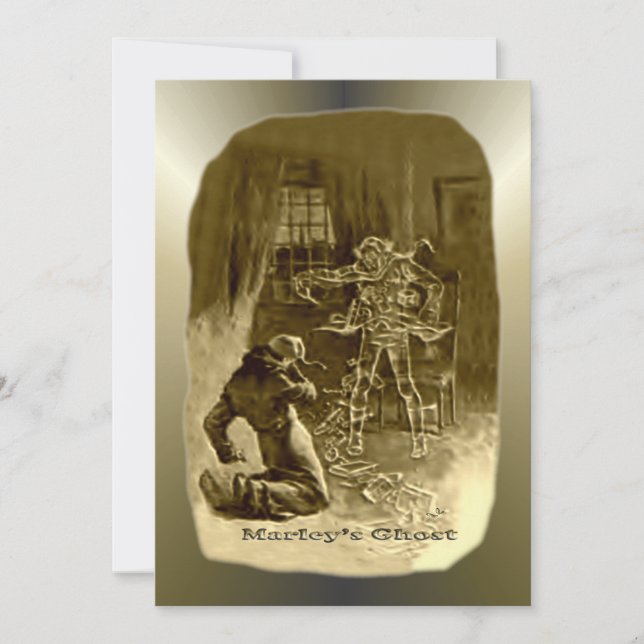 Cartes Pour Fêtes Annuelles Scrooge de Noël - Carol de Noël (Devant)