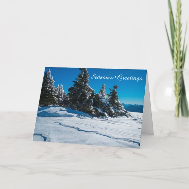 Cartes Pour Fêtes Annuelles Sculpté de neige (Devant)