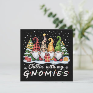 Cartes Pour Fêtes Annuelles Se détendre avec mes Gnomes Noël Famille Amie