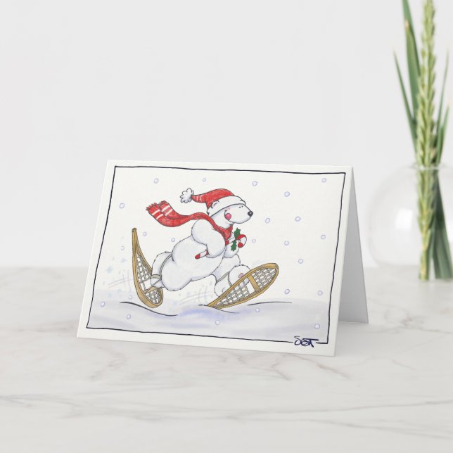 Cartes Pour Fêtes Annuelles Se précipiter par la neige ! (Devant)