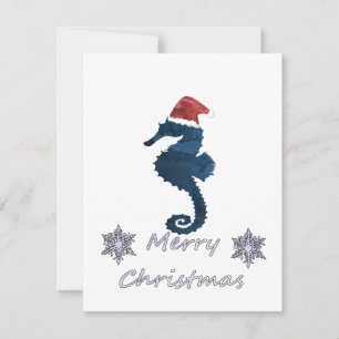 Cartes Pour Fêtes Annuelles Seahorse de Noël