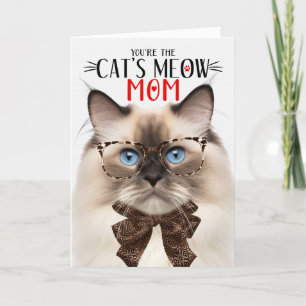 Cartes Pour Fêtes Annuelles Seal Point Ragdoll Chat pour maman pour la fête de