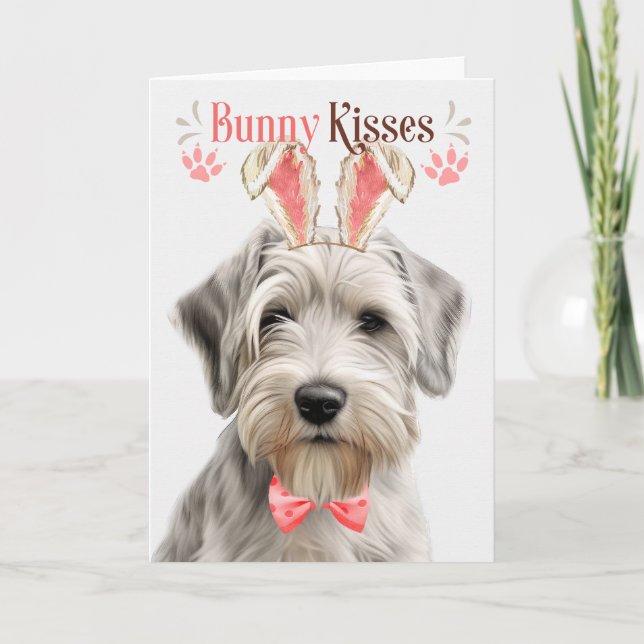 Cartes Pour Fêtes Annuelles Sealyham Terrier Chien Bunny Oreilles pour Pâques (Devant)