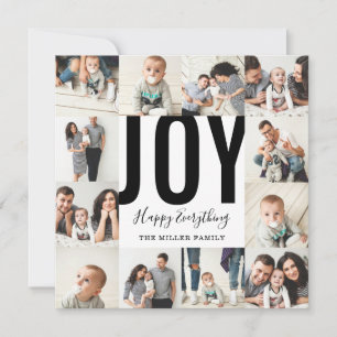 Cartes Pour Fêtes Annuelles Seamless 12 Photo Joy Happy Everything Holiday Red