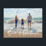 Cartes Pour Fêtes Annuelles Seas et salutation Famille Florida Beach Photo<br><div class="desc">Cartes postales de Noël côtier dans un design moderne photo "Seas & Greys" qui est parfait pour la photo de plage de votre famille. Ajoutez votre photo à l'avant,  votre adresse de retour et votre accueil à l'arrière.</div>