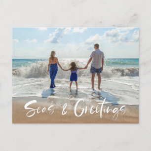 Cartes Pour Fêtes Annuelles Seas et salutation Famille Floride Plage Photo