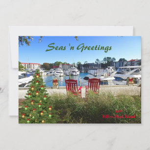 Cartes Pour Fêtes Annuelles Seas n Salutations de Hilton Head SC Harbour Town