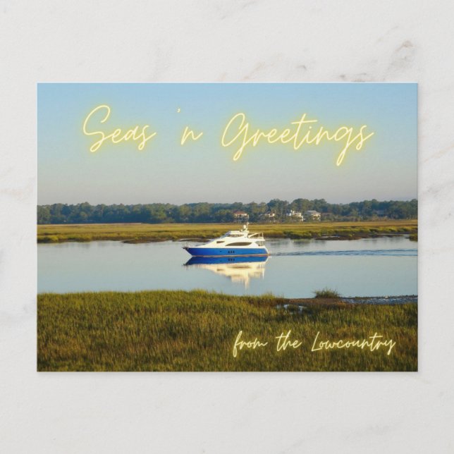 Cartes Pour Fêtes Annuelles Seas n Salutations de Lowcountry Hilton Head (Devant)