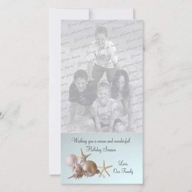 Cartes Pour Fêtes Annuelles Seashell Holiday Greeting (Devant)