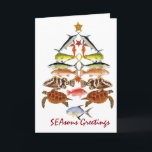 Cartes Pour Fêtes Annuelles Season Greetings- Ocean fish Christmas Card<br><div class="desc">Original design and artwork of sea fish and creatures by watercolor artist,  Thom Glace for a humorous Christmas Card</div>