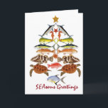 Cartes Pour Fêtes Annuelles Season Greetings- Ocean fish Christmas Card<br><div class="desc">Original design and artwork of sea fish and creatures by watercolor artist,  Thom Glace for a humorous Christmas Card</div>