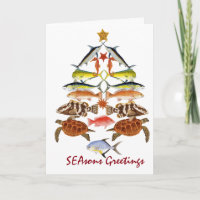Season Greetings- Ocean fish Christmas Card