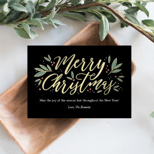 Cartes Pour Fêtes Annuelles Seasonal Glow EDITABLE COLOR Christmas Card