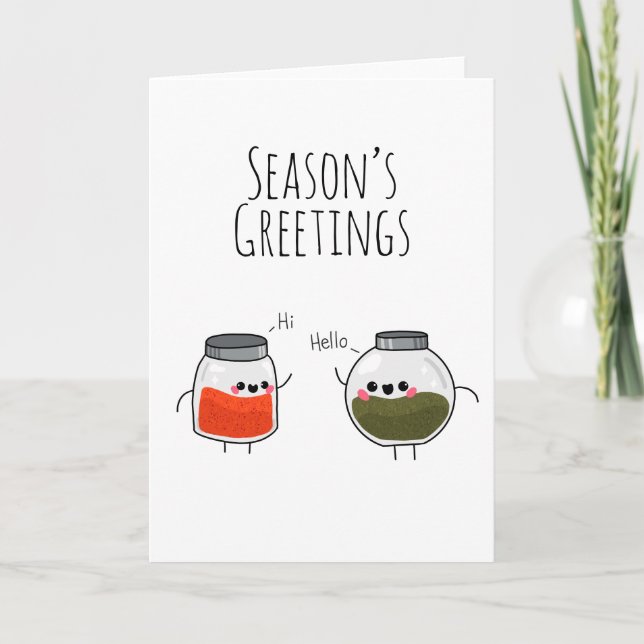 Cartes Pour Fêtes Annuelles Seasons Greetings Cute Funny Christmas Card (Devant)