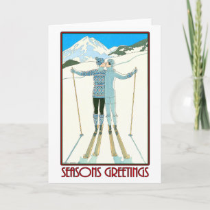 Cartes Pour Fêtes Annuelles Seasons Greetings - George Barbier - 1925