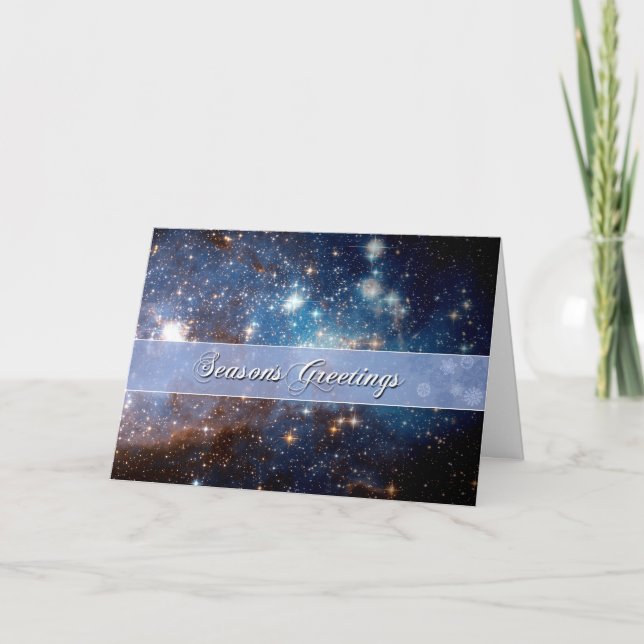 Cartes Pour Fêtes Annuelles Season's Greetings Starry Night – Hubble Telescope (Devant)