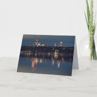 Seattle Skyline la nuit - Lac Washington Vierge