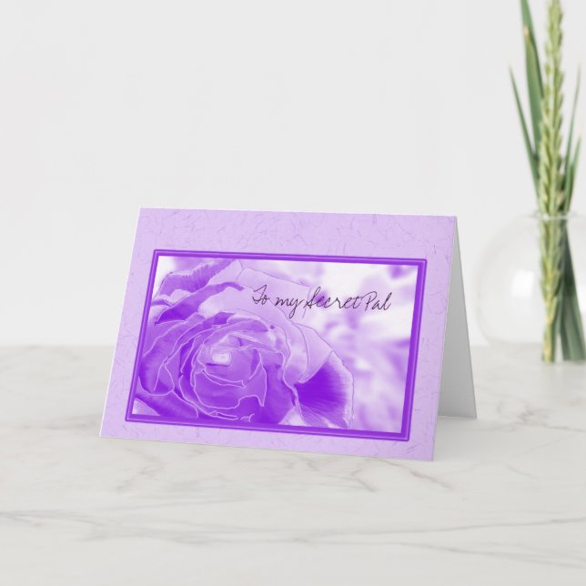 Cartes Pour Fêtes Annuelles Secret Pal lavender rose (Devant)